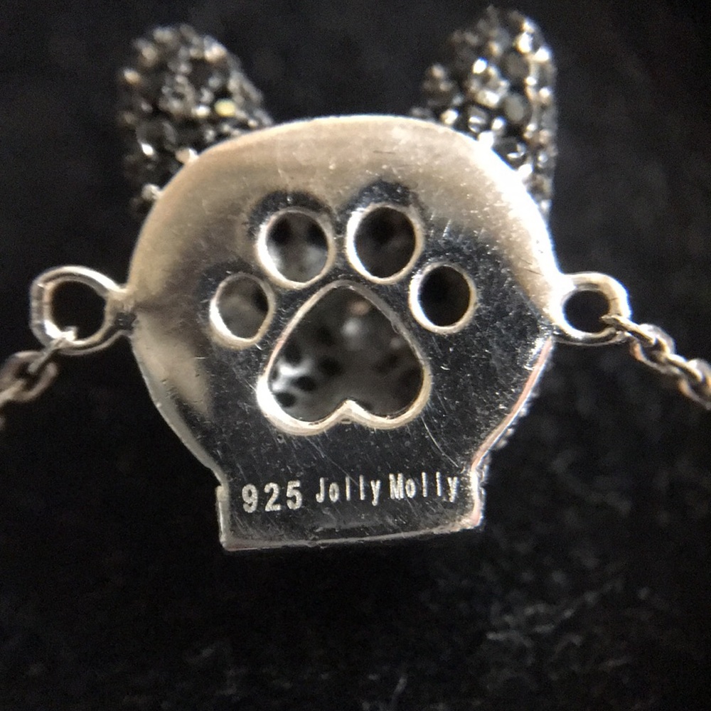 Sterling Silver Diamond cat adjustable bracelet - Picture 5 of 7
